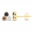 Every Love Black, White & Brown Diamond Cluster Earrings 1/2 ct tw 10K Yellow Gold