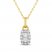 Forever Connected Diamond Necklace 1/3 ct tw Round/Princess 10K Yellow Gold 18"