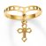 Dangle Ring Cross Charm 14K Yellow Gold