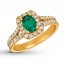 Le Vian Natural Emerald Ring 3/4 ct tw Nude Diamonds 14K Gold