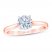 First Light Diamond Solitaire Engagement Ring 1 ct tw Round-cut 14K Rose Gold