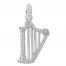 Harp Charm Sterling Silver