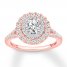 Diamond Engagement Ring 1-1/4 ct tw Round-cut 14K Gold