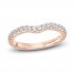 Monique Lhuillier Bliss Diamond Wedding Band 3/8 ct tw Round-cut 18K Rose Gold