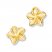 Flower Earrings 14K Yellow Gold