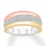 Diamond Ring 1/4 ct tw Round-cut 10K Tri-Color Gold