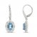 Swiss Blue Topaz & White Lab-Created Sapphire Earrings Sterling Silver