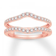 Diamond Enhancer Ring 1/2 ct tw Round-cut 14K Rose Gold