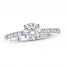 Lab-Created Diamonds by KAY Engagement Ring 1-1/4 ct tw Round-cut 14K White Gold