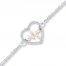 Heartbeat Anklet 1/15 ct tw Diamonds Sterling Silver/10K Gold