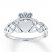 Claddagh Ring 14K White Gold