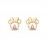 Children's Minnie Mouse Pink Cubic Zirconia Stud Earrings 14K Yellow Gold