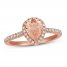 Le Vian Morganite Ring 1/3 ct tw Diamonds 14K Strawberry Gold