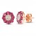 Le Vian Diamond & Ruby Stud Earrings 1/10 ct tw Diamonds 14K Strawberry Gold