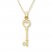 Heart Key Necklace 10K Yellow Gold