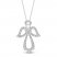 Diamond Angel Necklace 1/8 ct tw Sterling Silver 18"