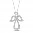 Diamond Angel Necklace 1/8 ct tw Sterling Silver 18"