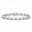 Love + Be Loved Diamond Tennis Bracelet 1/3 ct tw Sterling Silver 7.25"