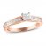 Diamond Engagement Ring 5/8 ct tw Princess-cut 14K Rose Gold