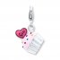 Cupcake/Heart Charm Enamel Finish Sterling Silver