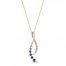 Le Vian Denim Ombré Necklace 1/6 ct tw Diamonds 14K Strawberry Gold 18"