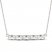 White Lab-Created Sapphire Bar Necklace Sterling Silver 18"