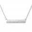 Diamond Bar "Love" Necklace 1/20 Carat tw Sterling Silver