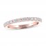 Leo Diamond Anniversary Ring 3/8 ct tw Round-cut 14K Rose Gold