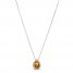 Le Vian Citrine & Diamond Necklace 1/8 ct tw 14K Vanilla Gold 18"