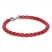 Men's Bracelet Red Acrylic & Stainless Steel 8.75"