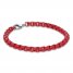 Men's Bracelet Red Acrylic & Stainless Steel 8.75"