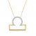Diamond Libra Necklace 1/10 ct tw Round-cut 10K Yellow Gold 18"