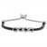 Diamond Infinity Bolo Bracelet Sterling Silver/Leather