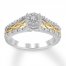 Diamond Engagement Ring 1/5 ct tw Round-cut 10K Two-Tone Gold