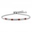 Lab-Created Ruby Bolo Bracelet Sterling Silver