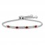 Lab-Created Ruby Bolo Bracelet Sterling Silver