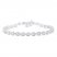 Diamond Fashion Bracelet Sterling Silver 7.25"