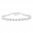 Diamond Fashion Bracelet Sterling Silver 7.25"