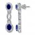 Lab-Created Sapphires Diamond Accents Sterling Silver