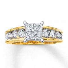 Diamond Engagement Ring 1-3/4 carats tw 14K Yellow Gold