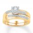 Diamond Bridal Set 1/5 ct tw Diamonds 10K Yellow Gold