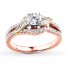 Diamond Engagement Ring 7/8 ct tw Round-cut 14K Two-Tone Gold