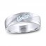 Men's THE LEO Ideal Cut Diamond Wedding Band 1/2 ct tw 14K White Gold