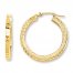 Hoop Earrings 14K Yellow Gold 25mm