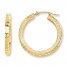 Hoop Earrings 14K Yellow Gold 25mm