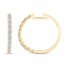 Diamond Hoop Earrings 1 ct tw 10K Yellow Gold