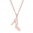 Emmy London Diamond Shoe Necklace 10K Rose Gold