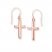 Cross Earrings 14K Rose Gold