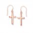 Cross Earrings 14K Rose Gold