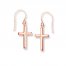 Cross Earrings 14K Rose Gold